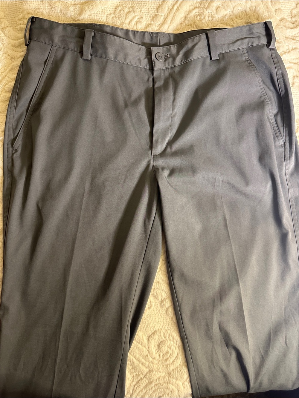 Nikegolf Dryfit Men's flatfront Straight-Leg Pants in Charcoal Gray